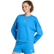 adidas Essentials Feelcozy Damen-Sweatshirt mit kleinem Logo, Blau KC5280