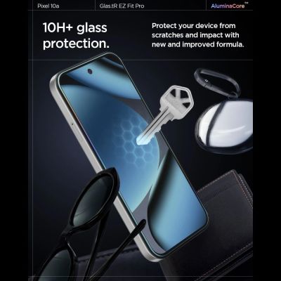 7. Spigen Glas.tR EZ Fit Pro 2er-Pack Displayschutzfolie aus gehärtetem Glas für Google Pixel 10A