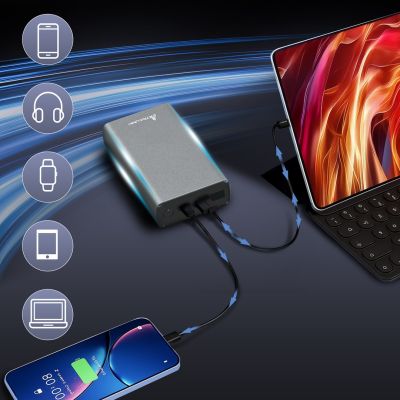 8. Extralink Powerbank EPB-126 20000mAh Silber, 45W PD, USB-C