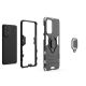2. Ring Armor Tough Hybrid Case Cover + Magnethalter für Samsung Galaxy A73 schwarz