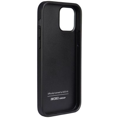 5. Audi Kunstleder iPhone 12/12 Pro 6,1" schwarz/schwarz Hardcase AU-TPUPCIP12P-TT/D1-BK
