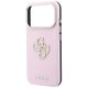 6. Guess Smooth & Big Strass Logo Hülle für iPhone 18 Pro / 17 Pro - Pink
