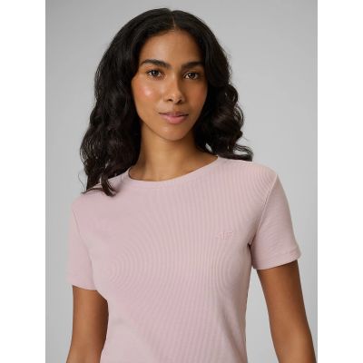3. Damen-T-Shirt mit schmaler Rippstrickpassform 4F 4FRSS26TTSHF3629-56S