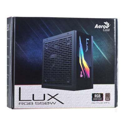 6. Aerocool LUX AEROPGSLUXRGB-550 Netzteil (550 W; 120 mm)