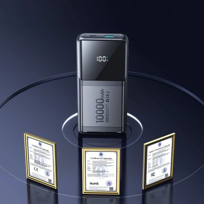 13. Joyroom JR-PBF19 22,5 W 10000 mAh Powerbank mit zwei integrierten Kabeln – Schwarz