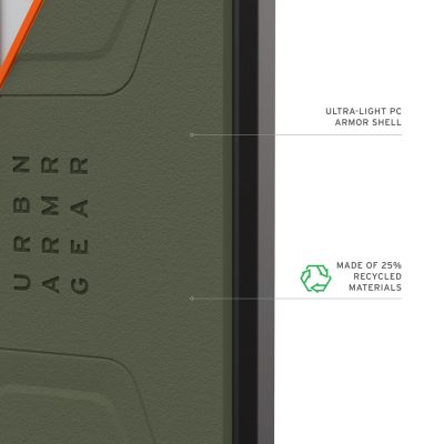 6. Urban Armor Gear Handyhülle für den zivilen Gebrauch, 17,5 cm (6,9 Zoll), Orange, Olivgrün