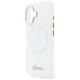 6. Guess IML Gradient Script Metal MagSafe Hülle für iPhone 17 - Weiß