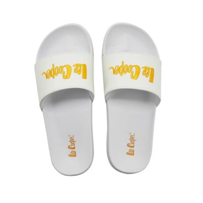 5. Lee Cooper Damen-Sportschuhe, Slipper, bequem, leicht, weiß/gelb