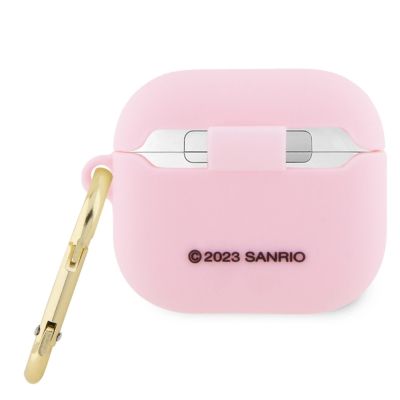 2. Hello Kitty Silikon 3D Kitty Head Hülle für AirPods 3 – Rosa