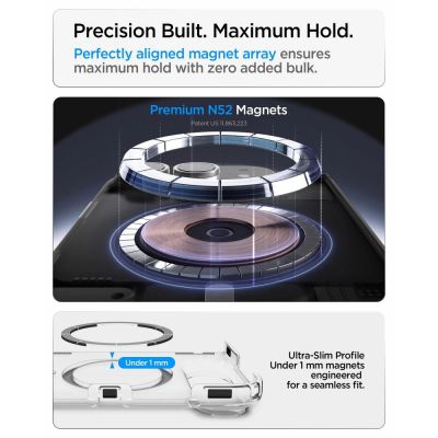 11. Spigen Ultra Hybrid Pro MagSafe Hülle für iPhone Duo – Transparent und Weiß
