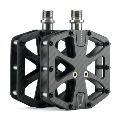 Rockbros C525 Carbonfaser-Plattform-Fahrradpedale – Schwarz
