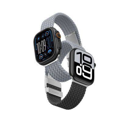 2er-Set AmazingThing Blend Band für Apple Watch 45/46/49 mm - Grau-Schwarz/Grau