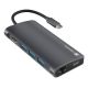 Multiport-Adapter Natec Fowler 2 V2 USB-C 8-in-1-Hub -> 3x USB 3.0, HDMI 4K, USB-C, RJ45, SD, Micro-SD