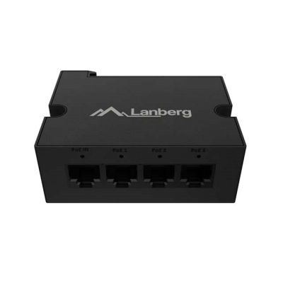 2. LANBERG Switch PoE-Extender 1x Eingang 3x Ausgang 1GB Ethernet DIN-Schiene 90W
