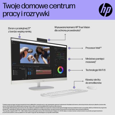 4. HP All-in-One 27-cr0224nw i5-1335U 27,0" FHD IPS 300 Nits AG 16 GB DDR4 3200 SSD512 Iris Xe Grafik LAN-Kamera 1080p + IR Kein Betriebssystem Gehäuse Weiß Gehäuse Weiß 2 Jahre