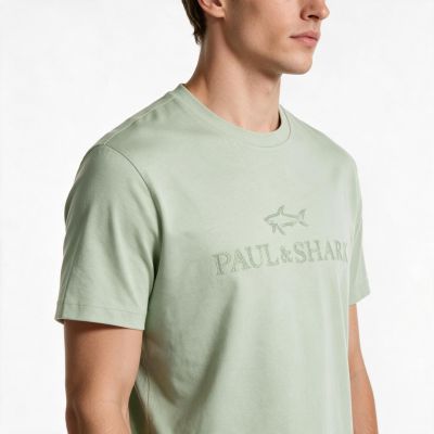 3. Paul&Shark Herren-T-Shirt aus Baumwolle/Lyocell - Mint (26411007-574)
