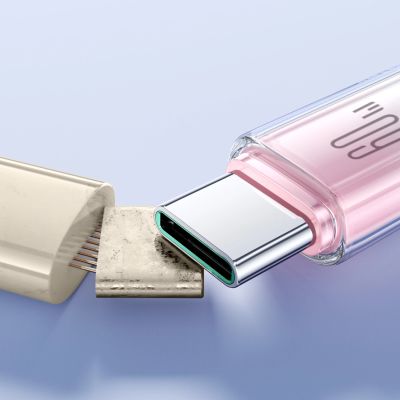 14. Joyroom S-A42 Crystal-Clear Series 60W USB-C – USB-C-Kabel 1,2 m – Weiß