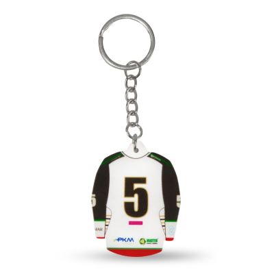 2. GKS Tychy Hockey-Trikot-Schlüsselanhänger (Heim) SREBBREKH-GKS
