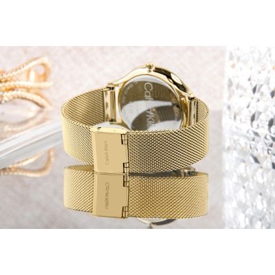 7. CALVIN KLEIN Timeless Mesh Damenuhr 25200003 + Box