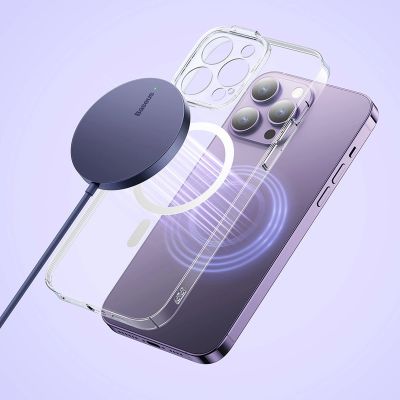 19. Baseus Simple Mini3 magnetisches Ladegerät MagSafe Qi 15W lila