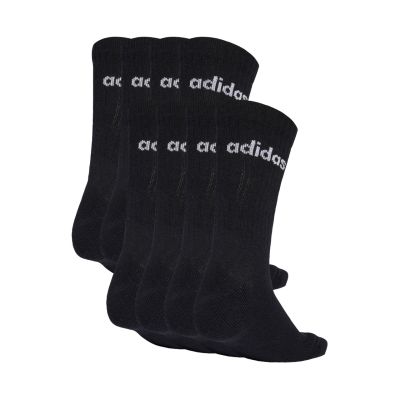 2. Adidas gepolsterte, lineare Crew-Socken, 10 Paar, Schwarz, KF9092