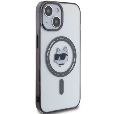4. Karl Lagerfeld KLHMP15SHCHNOTK iPhone 15 6,1" transparentes Hardcase IML Choupette`s Head MagSafe
