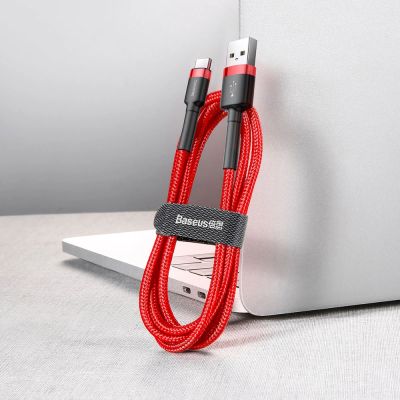 5. Baseus Cafule USB-A / USB-C QC 3.0 3A Kabel 1 m - Rot