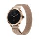3. VELTORI VT340-1 Damen-Smartwatch, Goldarmband + rosa Silikonarmband