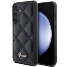 Guess GUHCS23FEPSQSQSK S23 FE S711 schwarz/schwarzes Hardcase Quilted Metal Logo