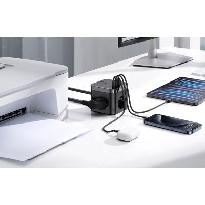 3. Baseus PowerCombo 3AC+2U+2C 30W EU-Steckdosenleiste (1,5 m; schwarz)