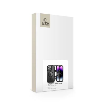 6. Tech-Protect MagMat MagSafe Hülle für iPhone 15 Pro – transparent und schwarz