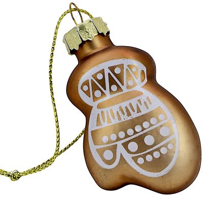 4. GLAS-BAUMSCHMUCK IN AUSSTECHERFORM, LEBKUCHEN, 12 STÜCK, BRAUNER MICA-EFFEKT