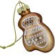 4. GLAS-BAUMSCHMUCK IN AUSSTECHERFORM, LEBKUCHEN, 12 STÜCK, BRAUNER MICA-EFFEKT