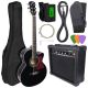V-TONE EAG SET BK elektrische Akustikgitarre + Verstärker