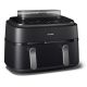 Philips Fritteuse der Serie 5000 NA551/00, Doppelfritteuse, 9 l, autonom, 2750 W, Heißluftfritteuse, Schwarz/Silber