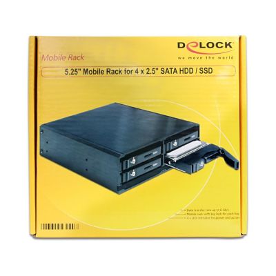 2. Delock 5,25"-Einschub für 4 x 2,5"-SATA-Festplatten/SSDs