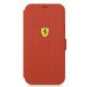 4. Ferrari FESPEFLBKP12SRE iPhone 12 mini 5.4" rot/rotes Buch On Track Perforated