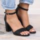 5. eVento W 5945 schwarze Sandalen mit Blockabsatz