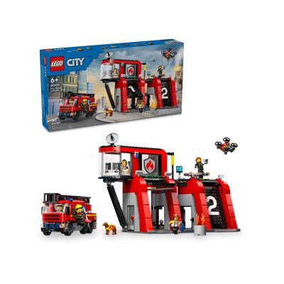 11. LEGO City 60414 Feuerwache mit Feuerwehrauto