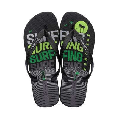 6. Ipanema Graphics Herren Flip-Flops Schwarz und Grün 83532-AP253