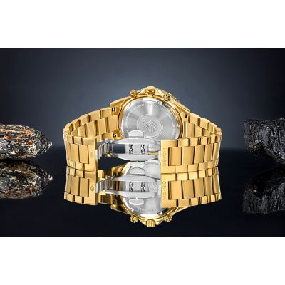 6. Herrenuhr Giewont Chronograph Saphir Gold Schwarz GW3520-B4