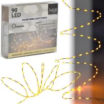 Batteriebetriebene Lichterkette mit 90 warmweißen LEDs, blinkend, LUCA