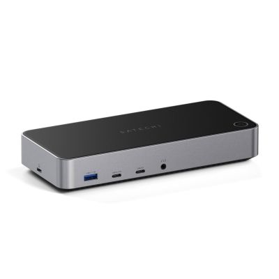 Satechi 4K Triple-Display-Dockingstation mit Kabel – Silber