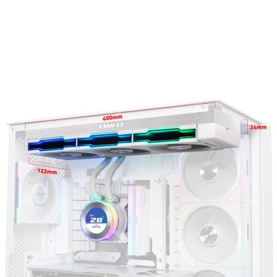 3. Lian Li GA II Hydroshift II LCD-C 360TL Prozessor All-in-One Flüssigkeitskühler 12 cm Weiß 1 Stück.