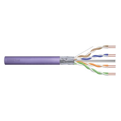 4. Digitus Cat.6 Installationskabel, F/UTP, B2ca, AWG 23/1, LSOH, 500 m, Lila, auf Rolle