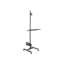 Merkmale – Flachbildschirmwagen/Computergehäuse – Kunststoff, Edelstahl – Bildschirmgröße: 43,2–81,3 cm (17–32 Zoll) – Freistehend