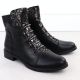 3. Damen-Stiefeletten mit Blumenmuster, schwarz, Jezzi ASA62-16