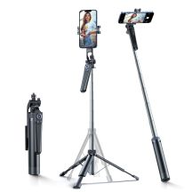 Wozinsky WC1Y70S Selfie-Stick, Teleskopstativ 1,7 m mit Handyhalterung – schwarz