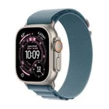 Apple Watch Ultra 3 GPS + Cellular 49 mm Gehäuse aus natürlichem Titan mit hellblauem Alpine Loop - Groß