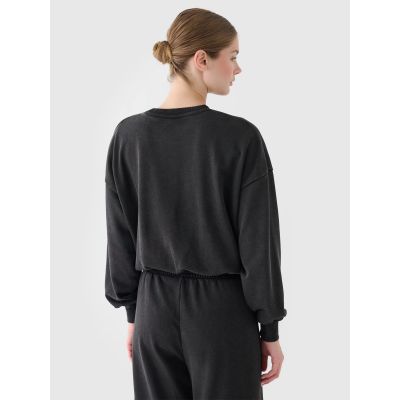 5. Damen Sweatshirt ohne Reißverschluss und Kapuze 4F 4FRSS24TSWSF2032-20S